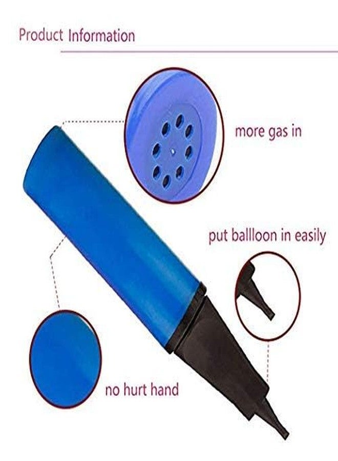 SEMITO Balloon Hand Pump Double Action Manual Air Inflator for Latex & Foil Balloons | Portable Balloon Blower for Birthday, Wedding, Festival & Party Decorations (Multicolour) (Pack of 1) - Image 2
